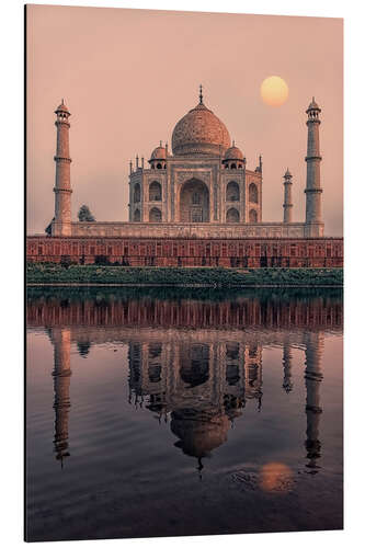 Alubild Taj Mahal bei Sonnenuntergang