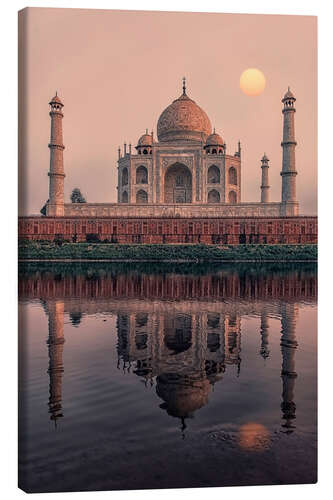 Canvastavla Taj Mahal at sunset