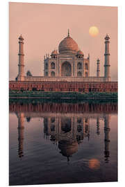 Foam board print Taj Mahal at sunset