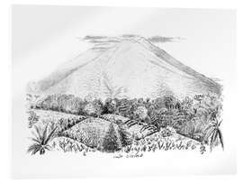 Acrylic print View of Mount Salak