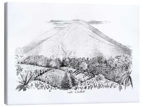 Canvas print View of Mount Salak