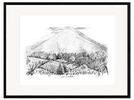 Kehystetty taidepainatus View of Mount Salak