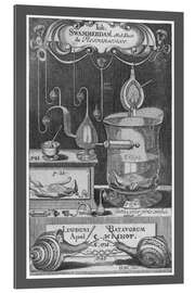 Tableau en plexi-alu Laboratory with scientific instruments, 1738