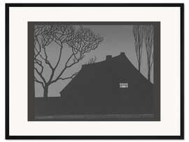 Gerahmter Kunstdruck Winterabend, 1919