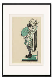 Gerahmter Kunstdruck Mädchen mit Kind auf dem Arm