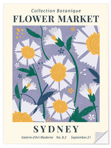 Selvklebende plakat Flower Market Sydney