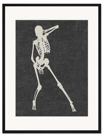 Gerahmter Kunstdruck Tanzendes Skelett I