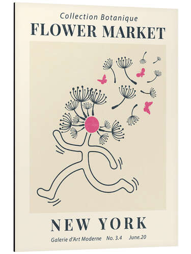 Aluminium print Flower Market New York I