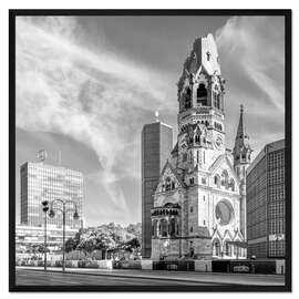 Gerahmter Kunstdruck Kaiser-Wilhelm-Gedächtniskirche in Berlin