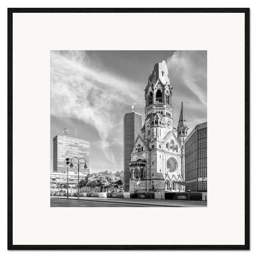 Plakat artystyczny premium w ramie Kaiser Wilhelm Memorial Church in Berlin