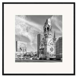 Plakat artystyczny premium w ramie Kaiser Wilhelm Memorial Church in Berlin