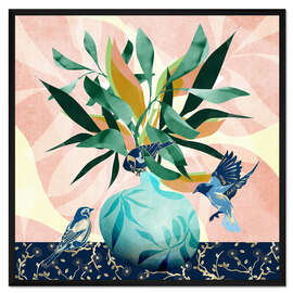 Gerahmter Kunstdruck Vintage Vase