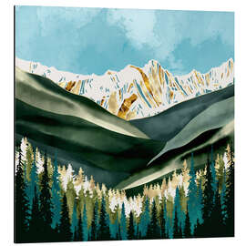 Aluminium print Ivory mountains