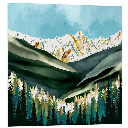 Foam board print Ivory mountains