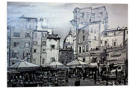 Foam board print Rom, Markt am Campo de' Fiori