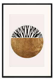Gerahmter Kunstdruck Abstractika, gold