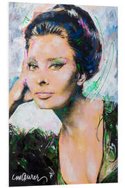 Foam board print Sophia Loren