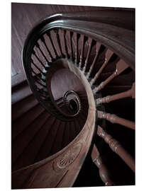 Stampa su PVC Brown wooden staircase