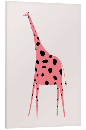 Alubild Giraffe rosa