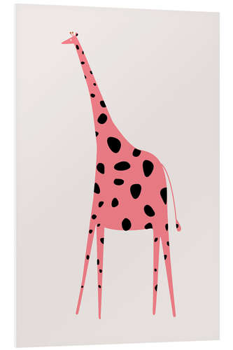 Foam board print Giraffe pink