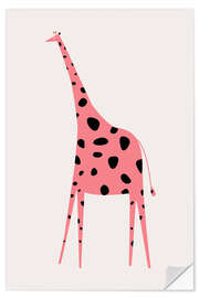 Sisustustarra Giraffe pink