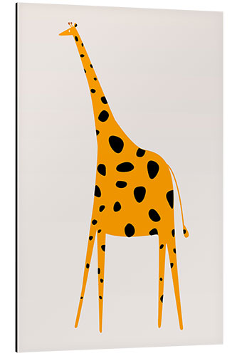 Aluminium print Giraffe gelb