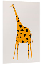 Foam board print Giraffe gelb