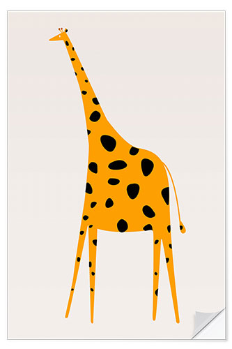 Sisustustarra Giraffe gelb