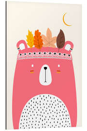 Magnettafel Mondbär rosa