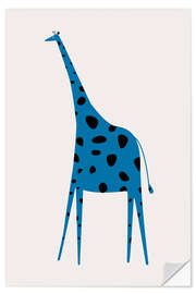 Sisustustarra Giraffe blue