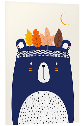 Foam board print Moon bear blue