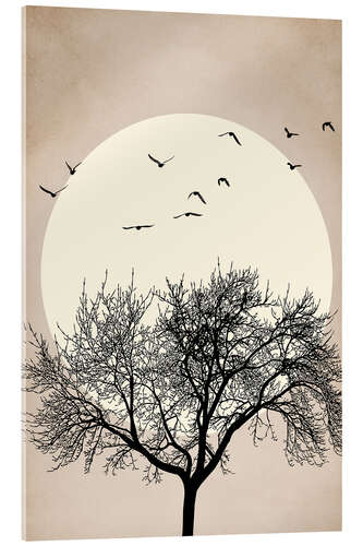 Acrylic print Dreamers, white