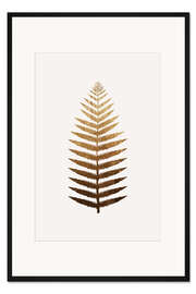 Gerahmter Kunstdruck Golden leaf No. 7
