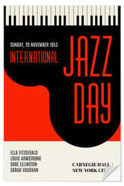 Selvklebende plakat Jazzy Days, red