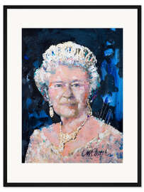 Gerahmter Kunstdruck Queen Elizabeth II