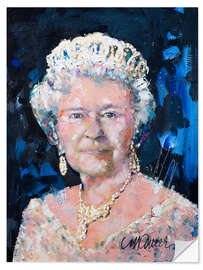 Muursticker Queen Elizabeth II