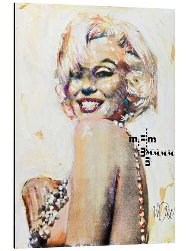 Aluminium print Marilyn Monroe - Diamonds