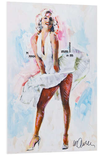 Foam board print Marilyn Monroe - Iconic Dress