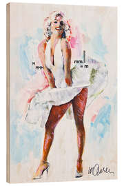 Tableau en bois Marilyn Monroe - Iconic Dress