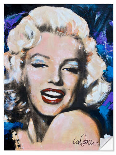 Selvklebende plakat Mairilyn Monroe - Smile