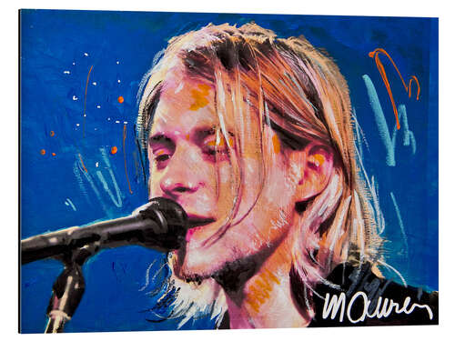 Tableau en aluminium Kurt Cobain