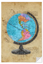 Sticker mural World globe