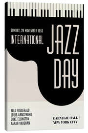 Stampa su tela  Jazz Days, bianco - KUBISTIKA