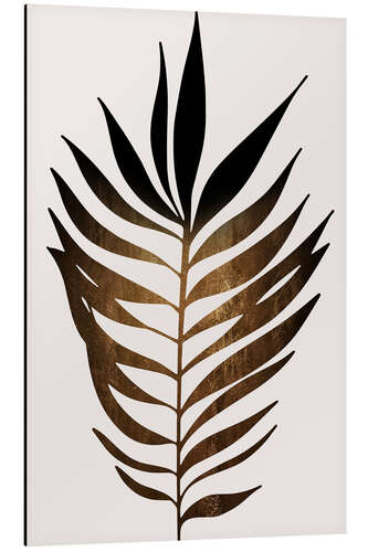 Aluminium print Golden leaf No 6