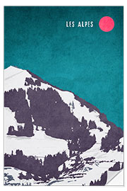 Wandsticker Les Alpes