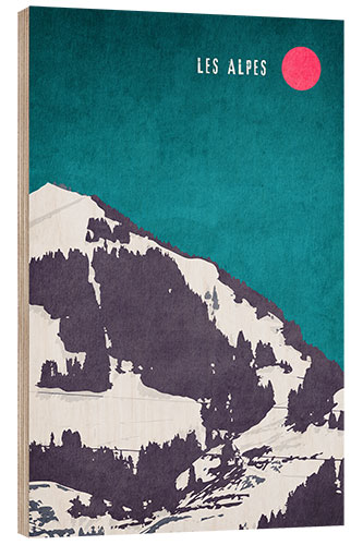 Obraz na drewnie Les Alpes