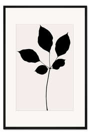 Gerahmter Kunstdruck Maroon Leaf