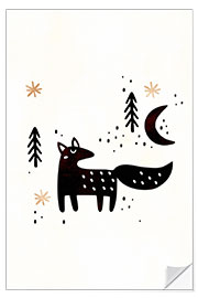 Naklejka na ścianę Little Winter Fox