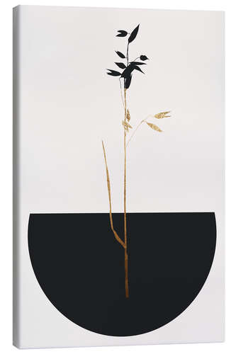 Canvas print Japandi Planta Negra