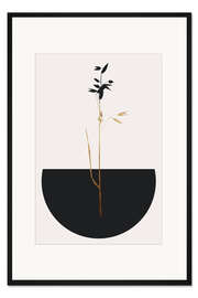 Gerahmter Kunstdruck Japandi Planta Negra